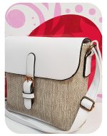 کد 608 کیف یکطرفه زنانه کنفی چرمی - Image 3