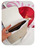 کد 608 کیف یکطرفه زنانه کنفی چرمی - Image 4