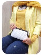 کد 1444 کیف زنانه دهنه دار گلدوزی شده - Image 3