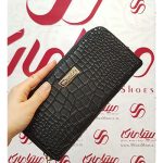 کد 1481 کیف پول دو زیپ زنانه طرح برند