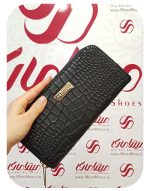 کد 1481 کیف پول دو زیپ زنانه طرح برند